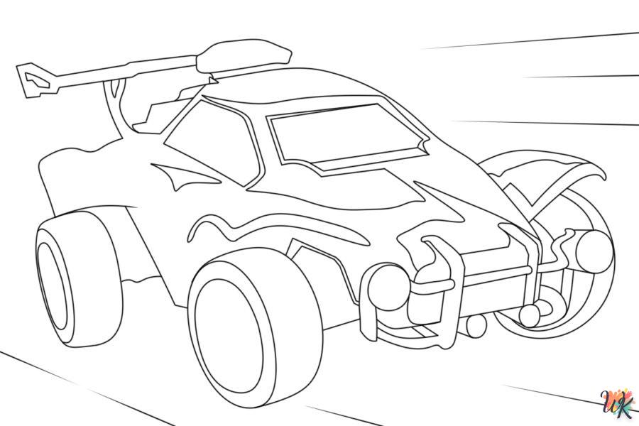 coloriage Rocket League  en ligne pour bebe de 2 ans