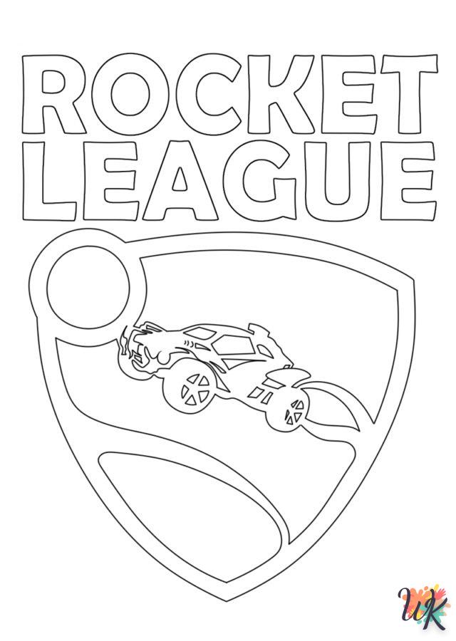 coloriage Rocket League  à imprimer kawaii