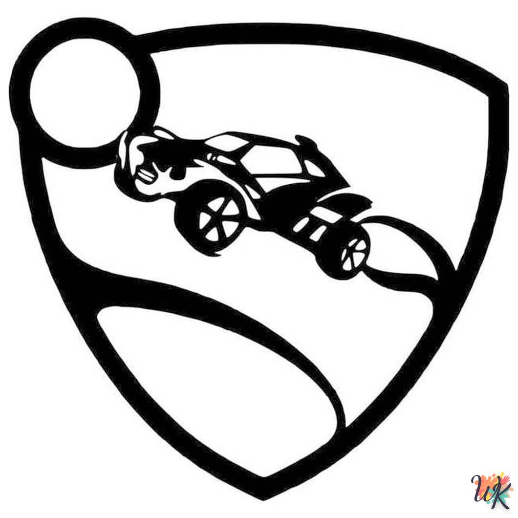 coloriage Rocket League  à imprimer kawaii 1