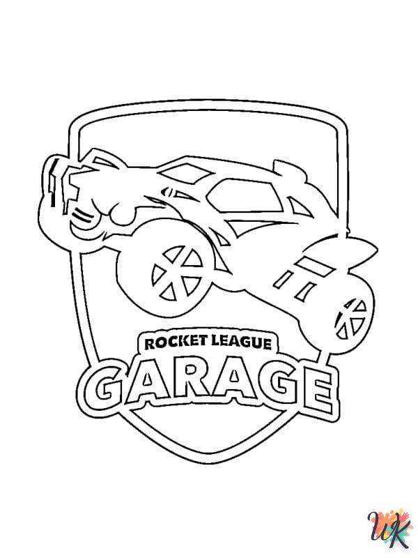 coloriage Rocket League  enfant 2 ans a imprimer