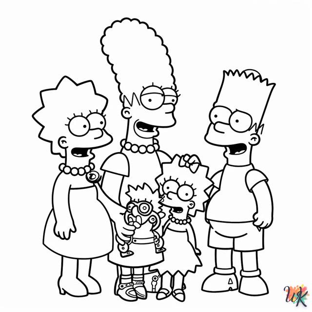 coloriage Simpson  et apprentissage