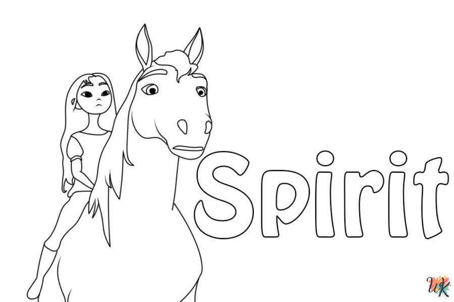 coloriage Spirit  à imprimer pour enfant de 2 ans