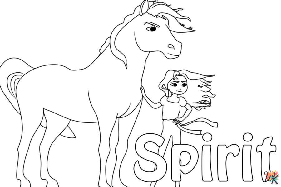 coloriage Spirit  7 ans en ligne gratuit à imprimer