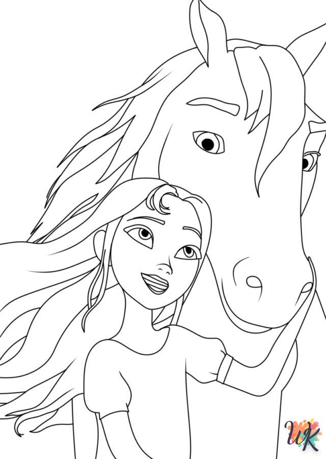 coloriage Spirit  enfant 4 ans a imprimer