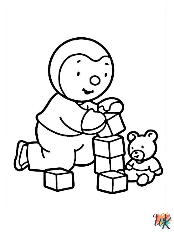 image pour coloriage Tchoupi  enfant