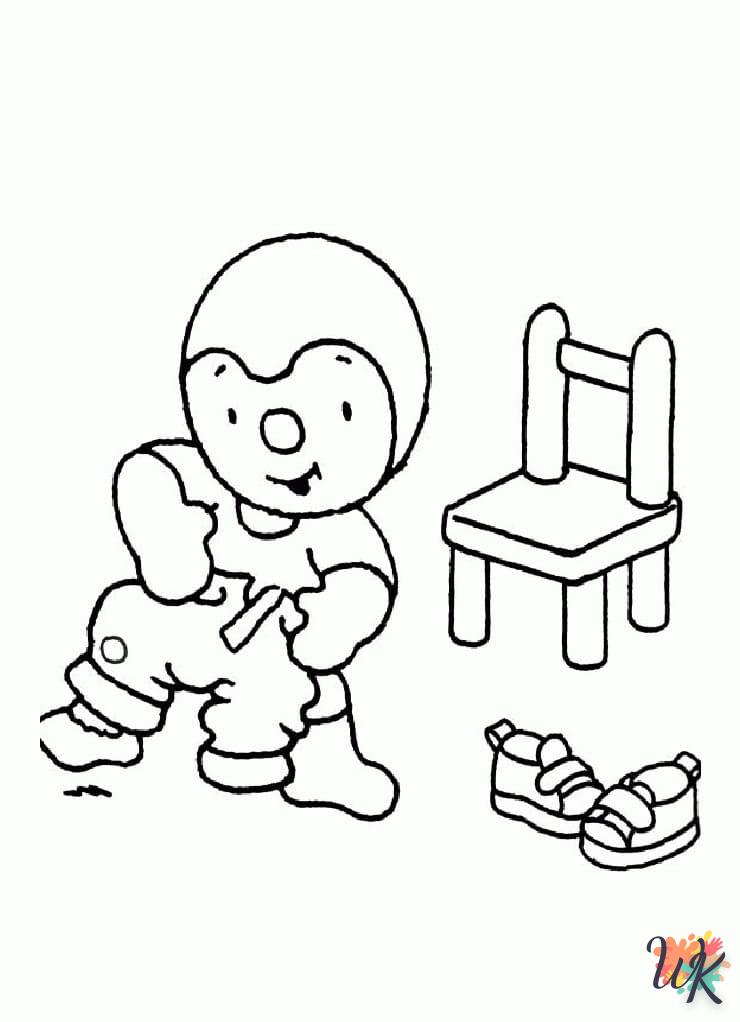 coloriage Tchoupi  pour bebe a imprimer