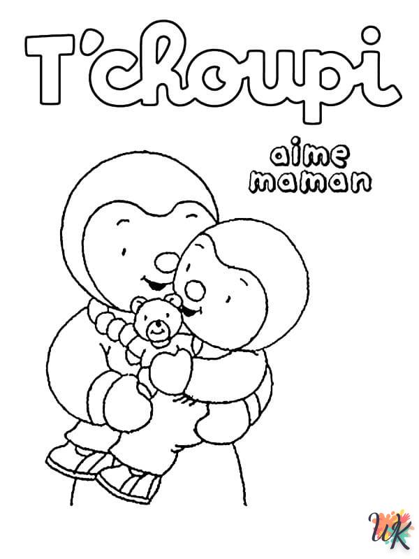 coloriage Tchoupi  pour enfant de 8 ans