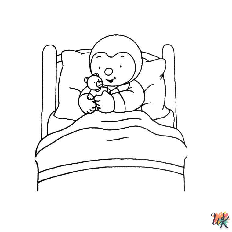 coloriage Tchoupi  à imprimer pour enfant de 3 ans