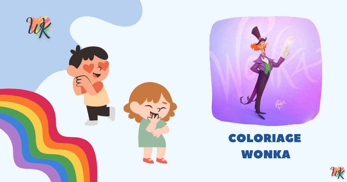 Coloriage Wonka la chocolaterie est de retour pour bébé