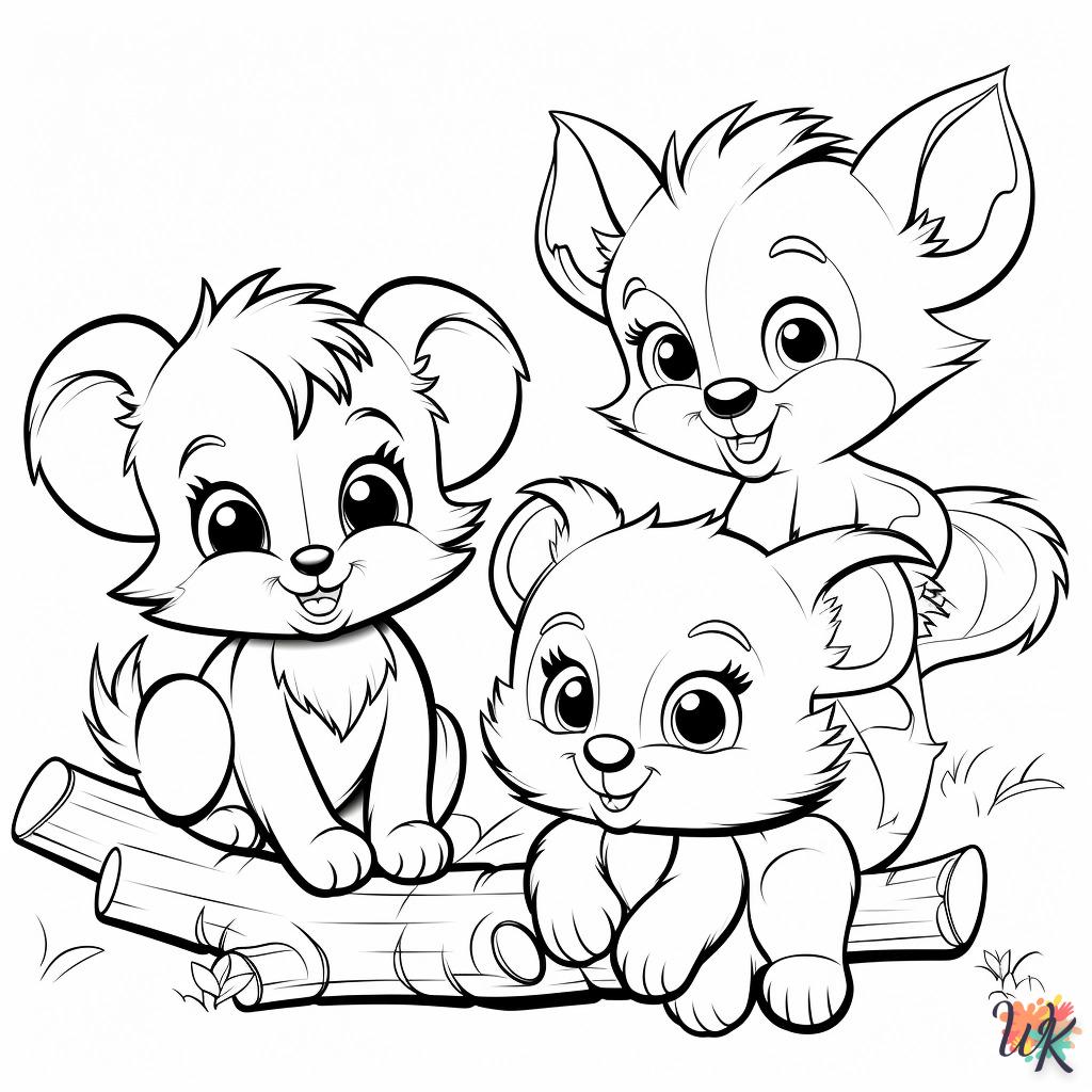 coloriage Animaux Mignons  pour enfant à imprimer