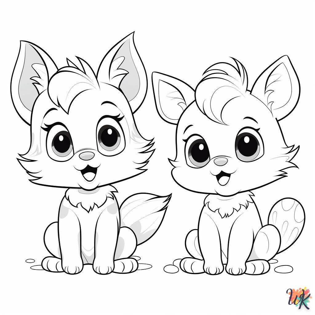 coloriage Animaux Mignons  pour enfant a imprimer