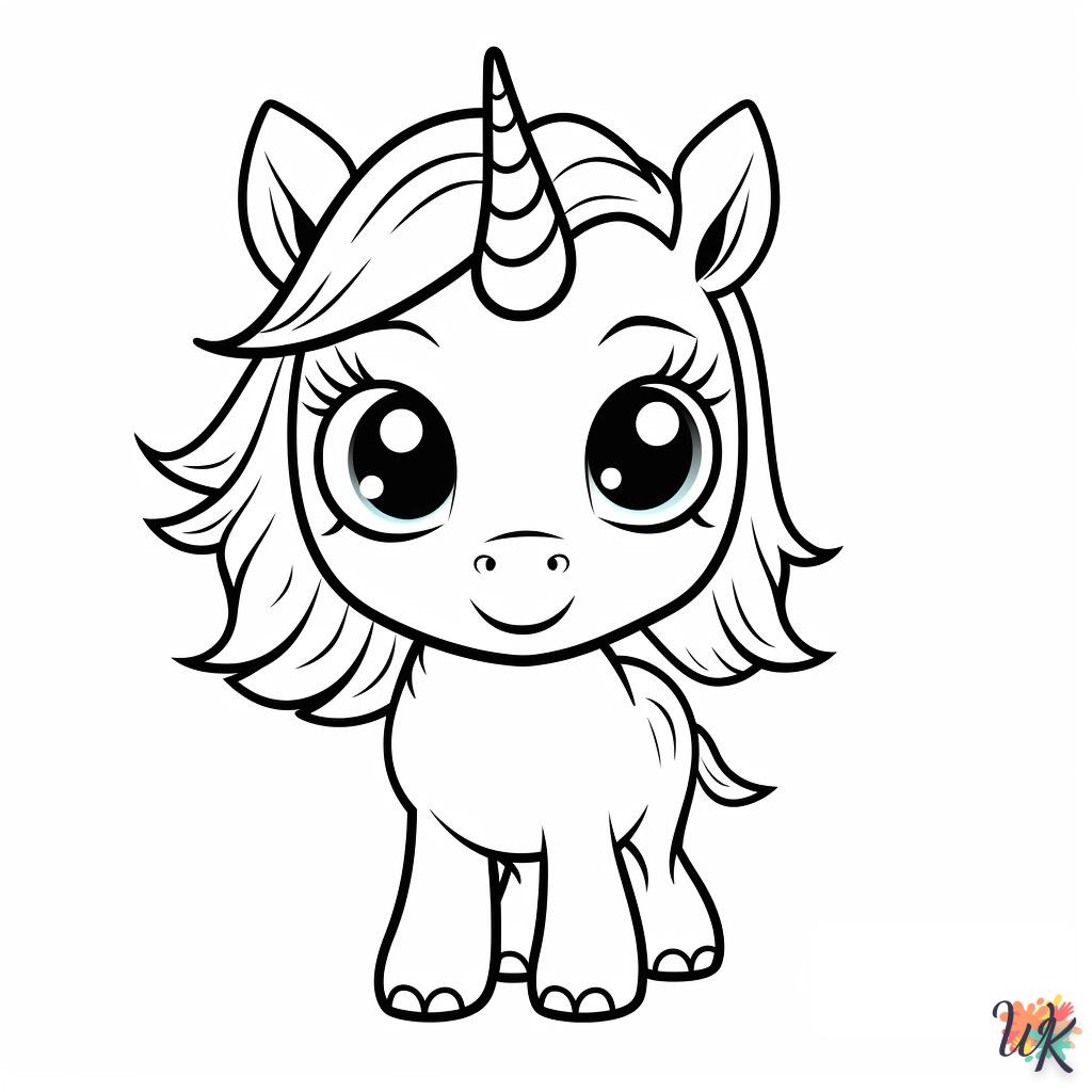 coloriage Animaux Mignons  licorne en ligne gratuit à imprimer