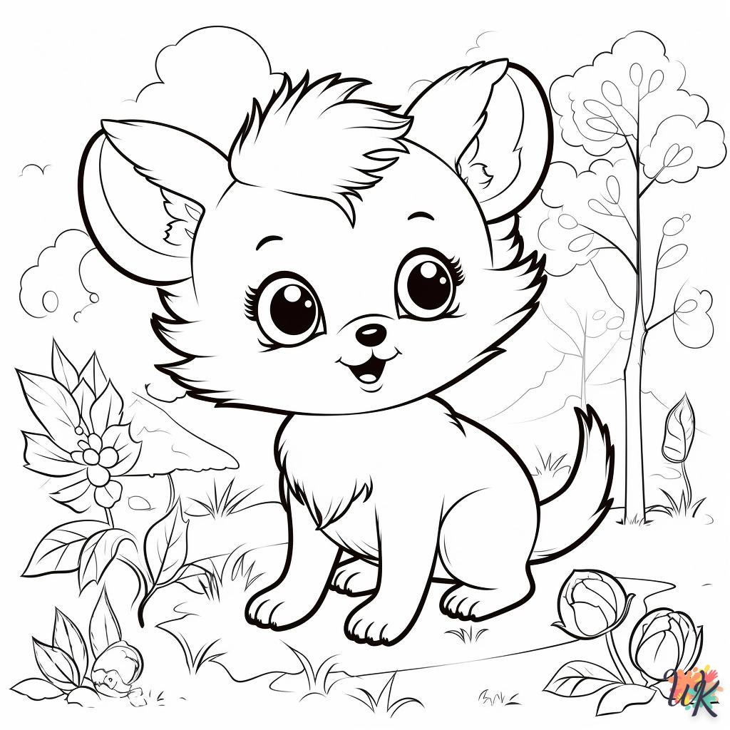 coloriage Animaux Mignons  pour enfant