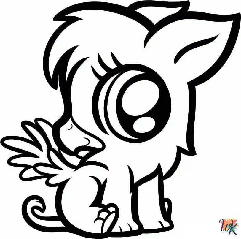 coloriage Animaux Mignons  enfant 5 ans à imprimer