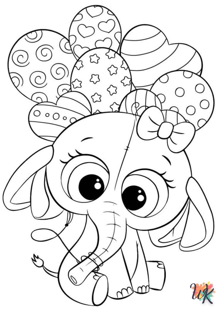 coloriage Animaux Mignons  bebe à imprimer