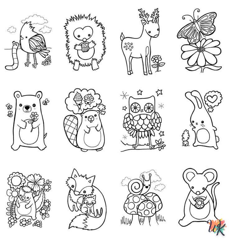 coloriage Animaux Mignons  pour enfant de 8 ans