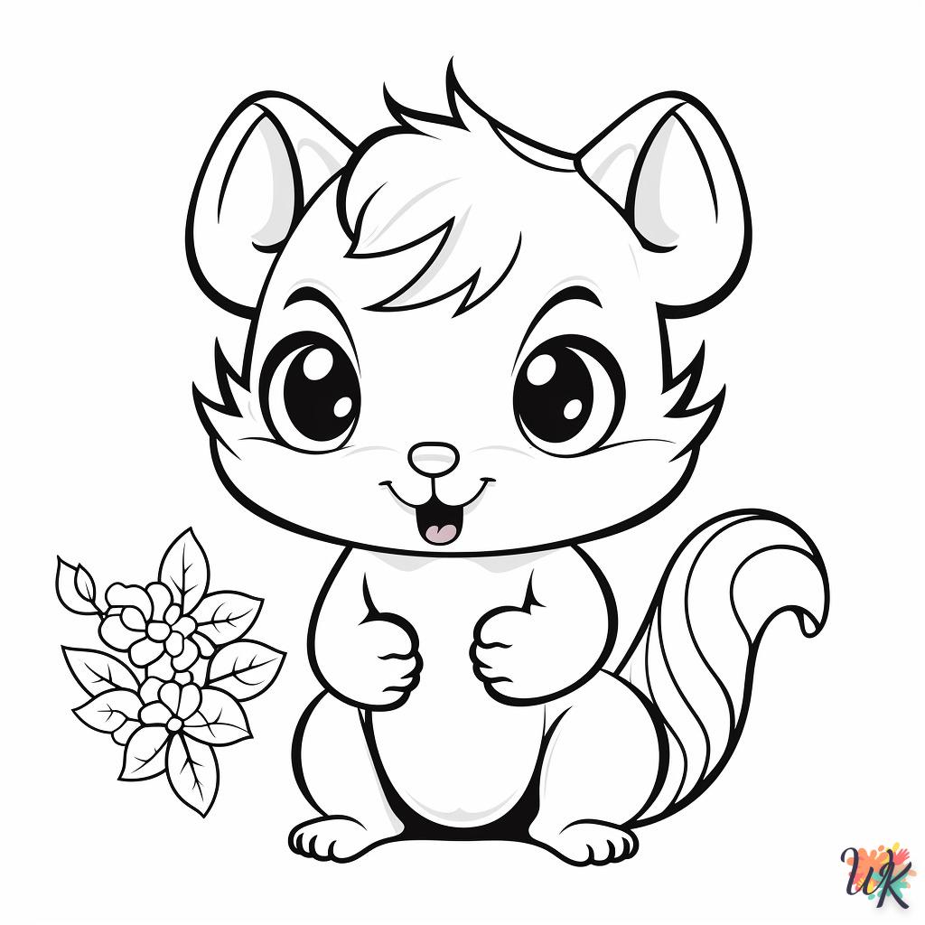 coloriage Animaux Mignons  à imprimer pour enfant de 6 ans