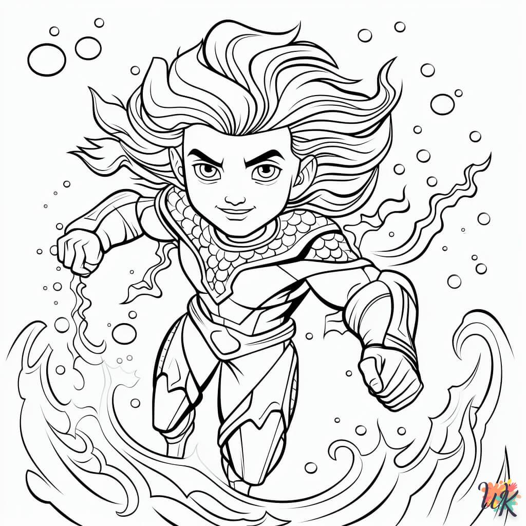 coloriage Aquaman  enfant 7 ans a imprimer 1