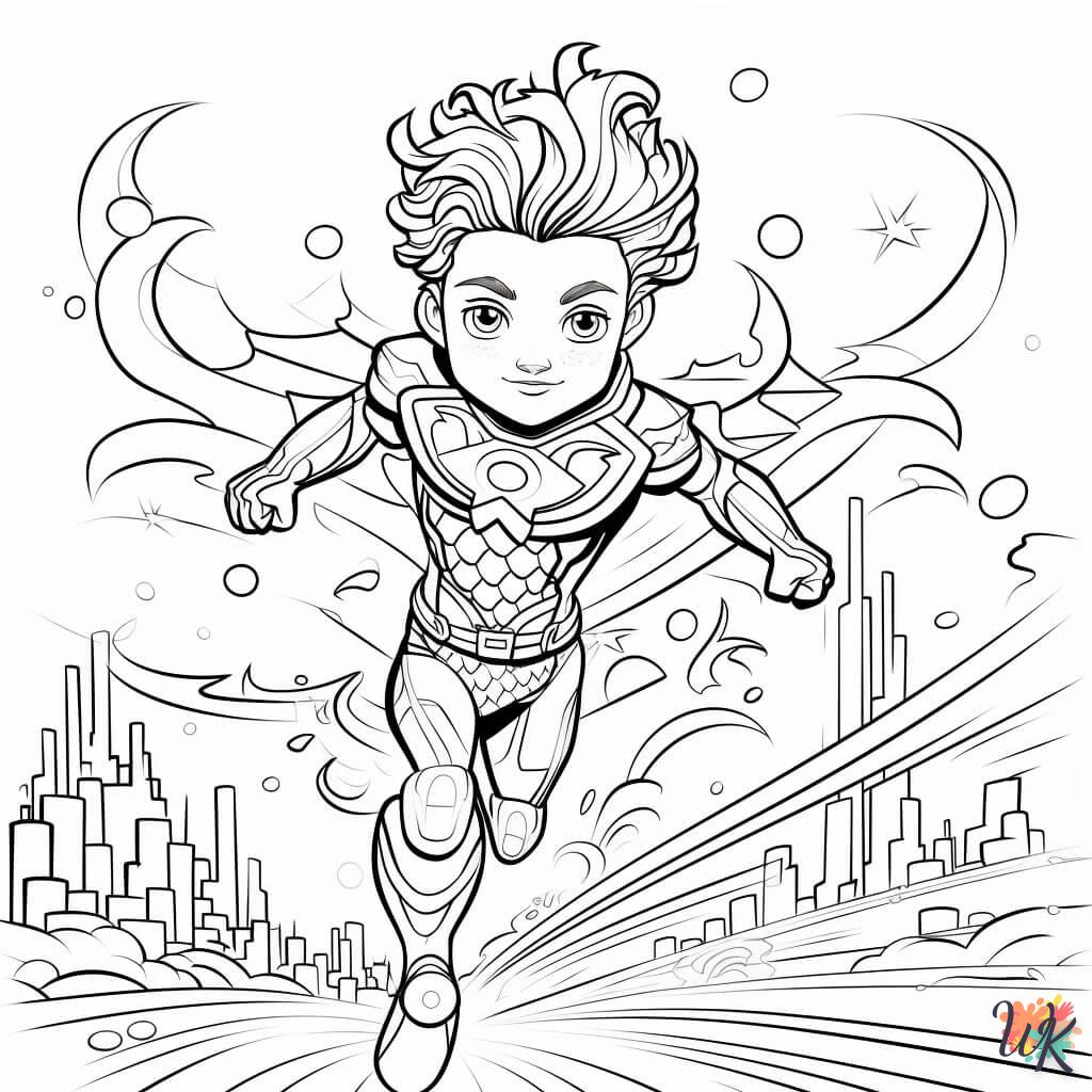 coloriage Aquaman  gratuit à imprimer