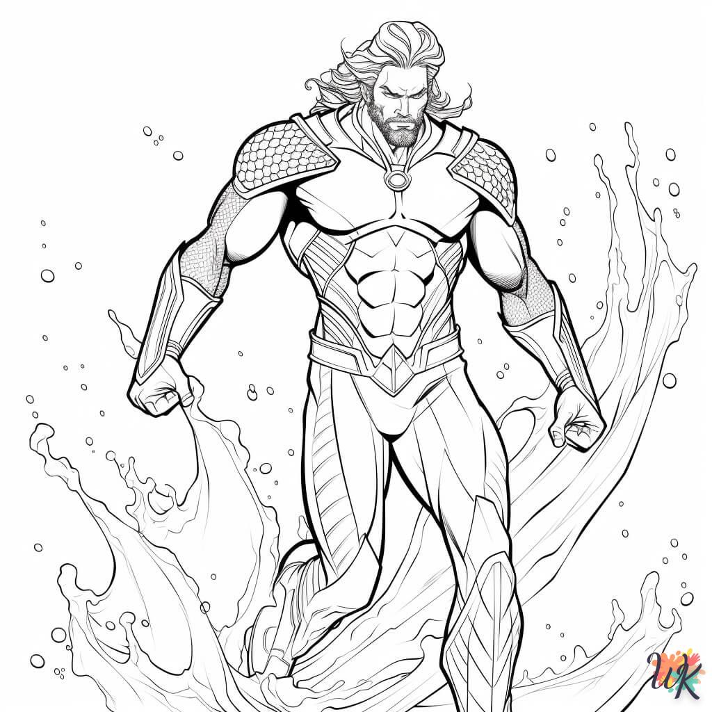 coloriage Aquaman  à imprimer gratuitement pdf