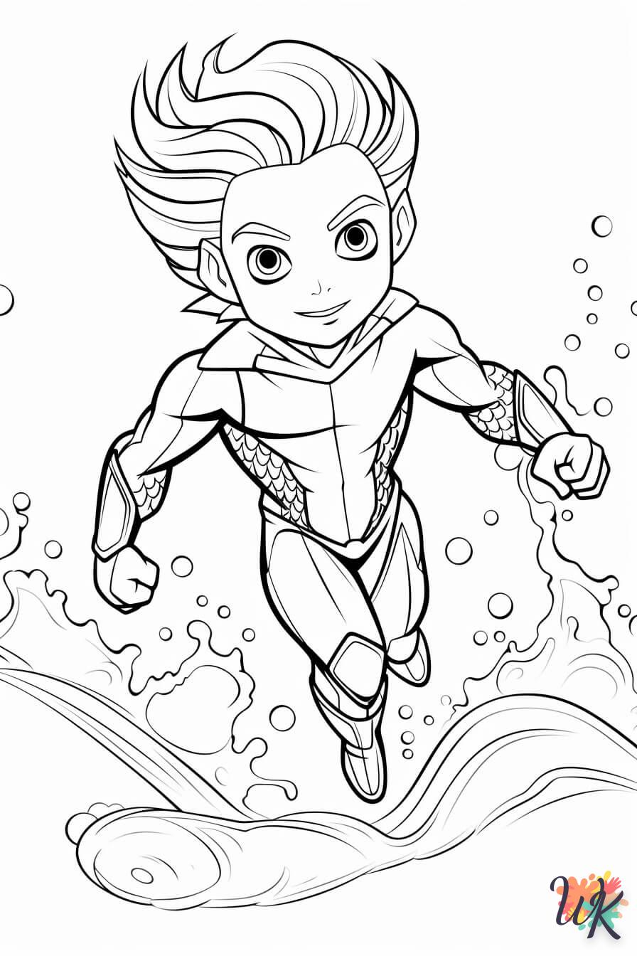 coloriage Aquaman  de pour enfants