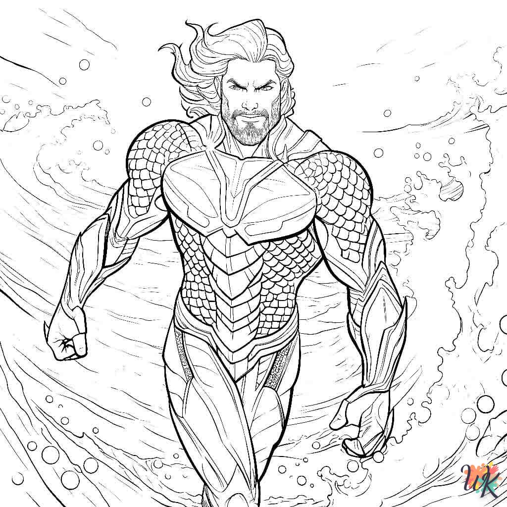 coloriage Aquaman  pour enfant gratuit