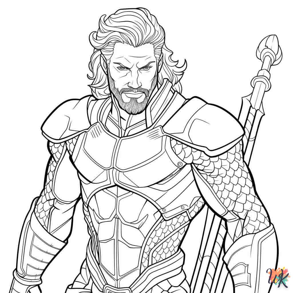 coloriage Aquaman  pour enfants à télécharger 1