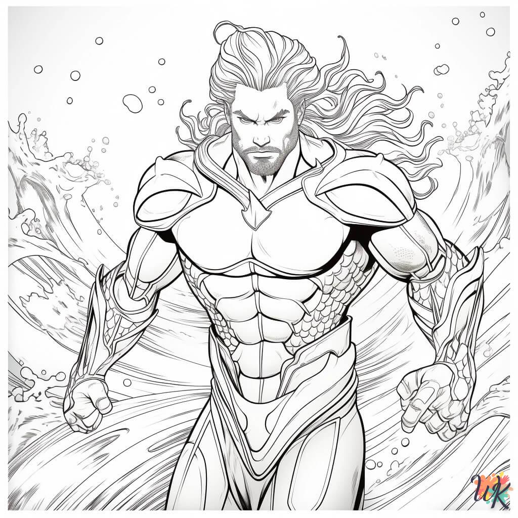 coloriage Aquaman  enfant 7 ans a imprimer