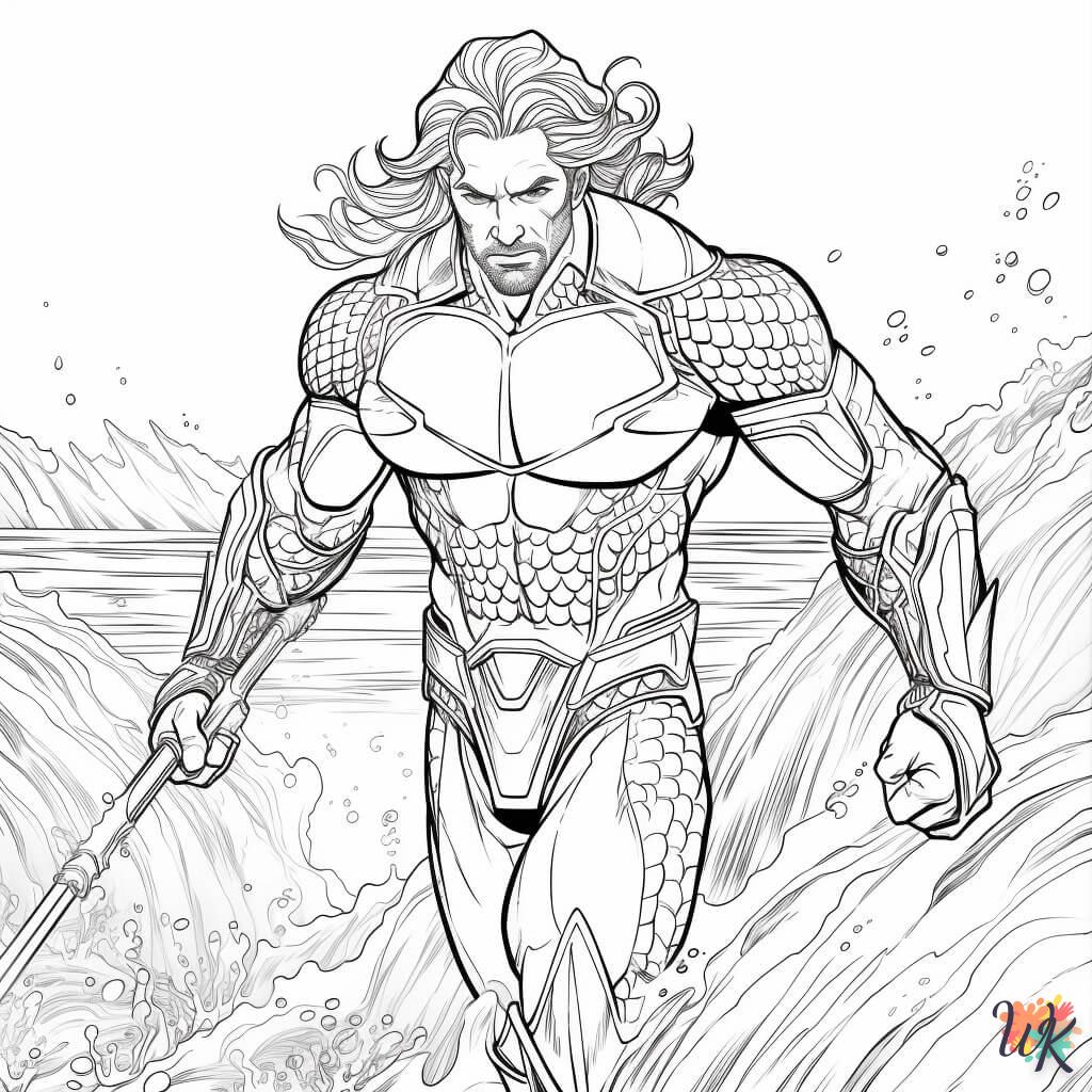 coloriage Aquaman  pour enfant de 7 ans