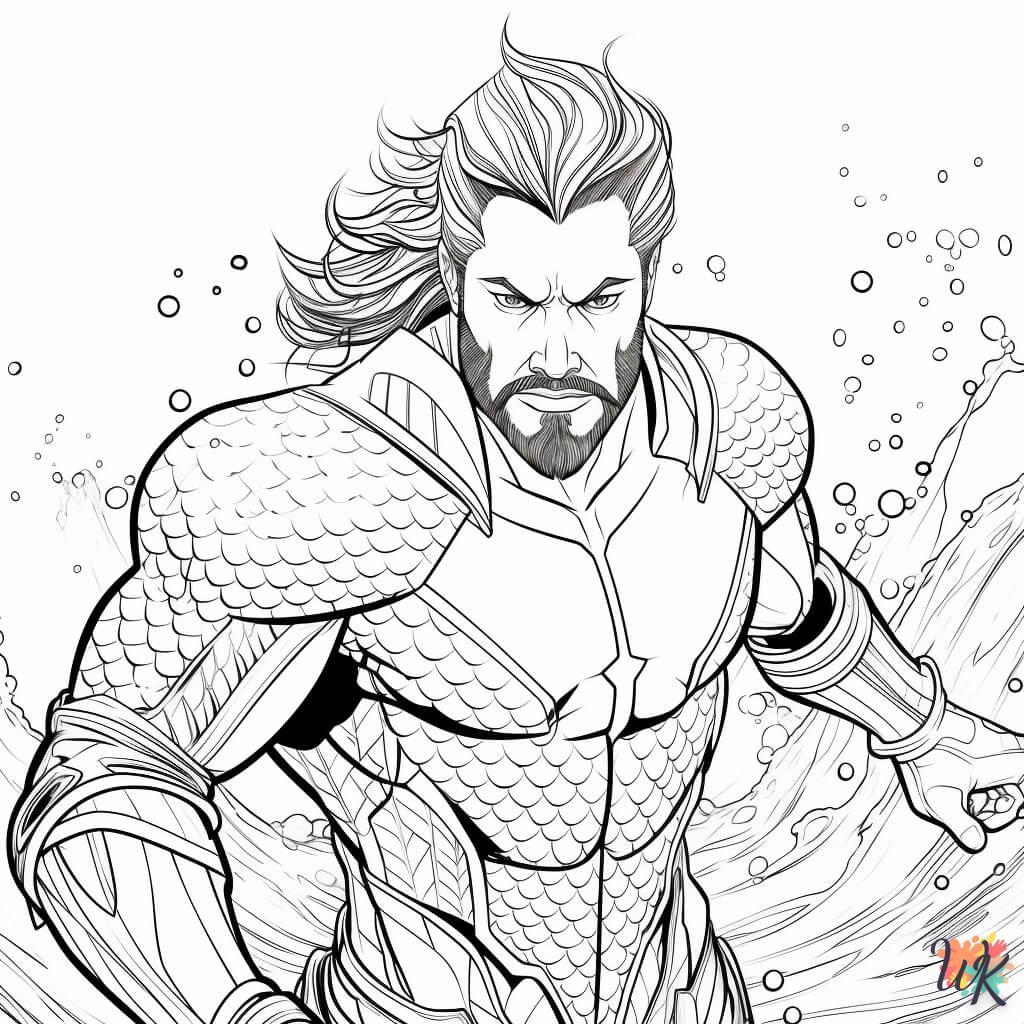 activité coloriage Aquaman  en ligne