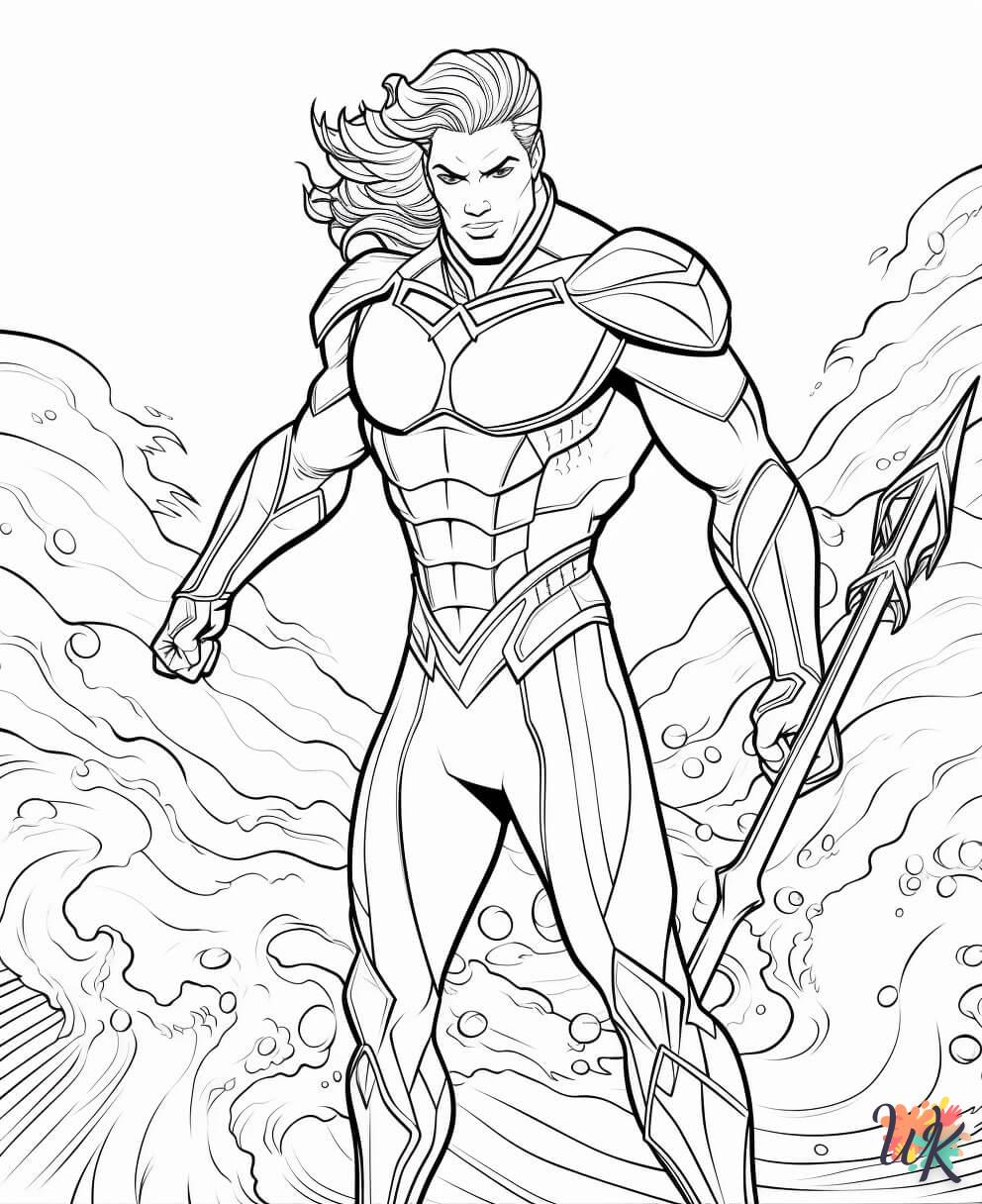 coloriage Aquaman  enfant 2 ans a imprimer