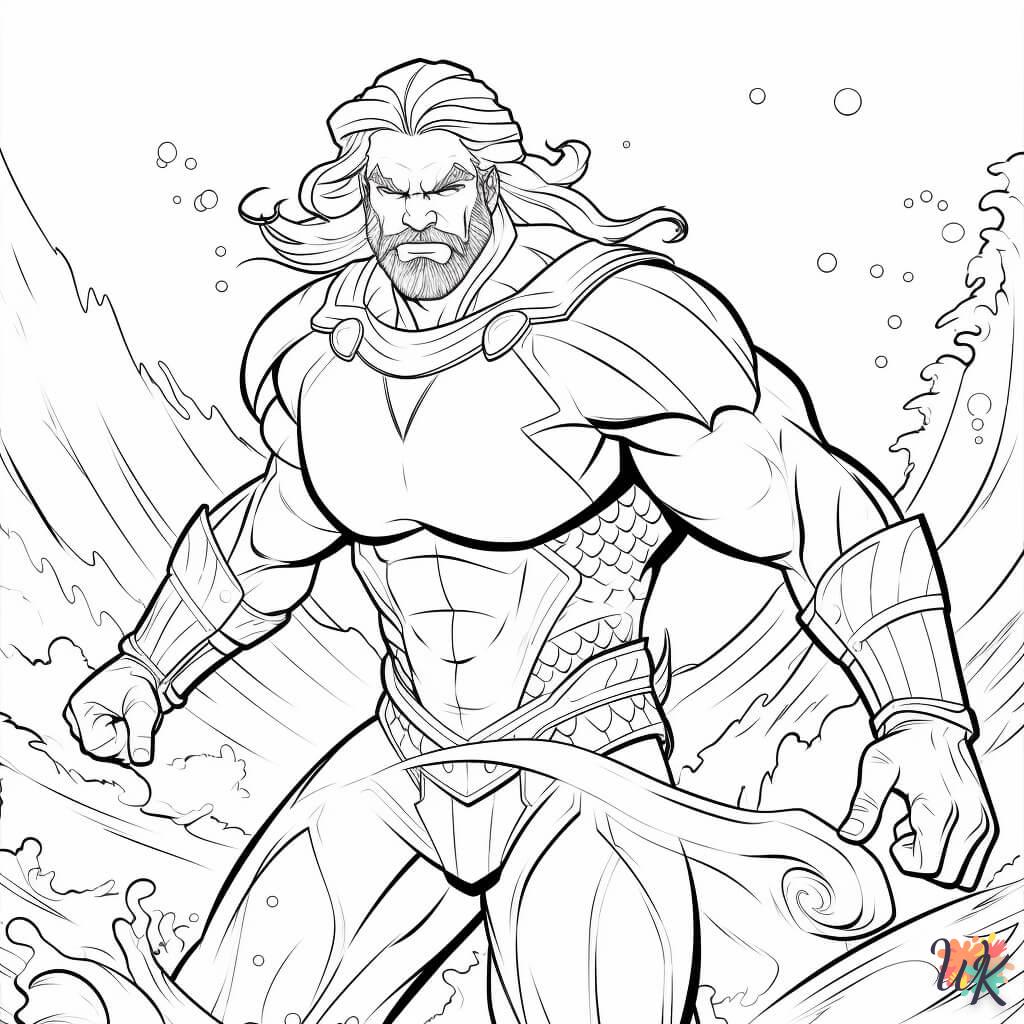 coloriage Aquaman  pour enfants