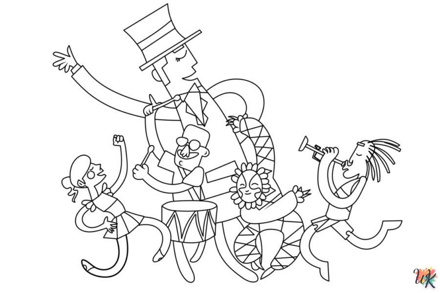 coloriage Carnaval  enfant à imprimer gratuit