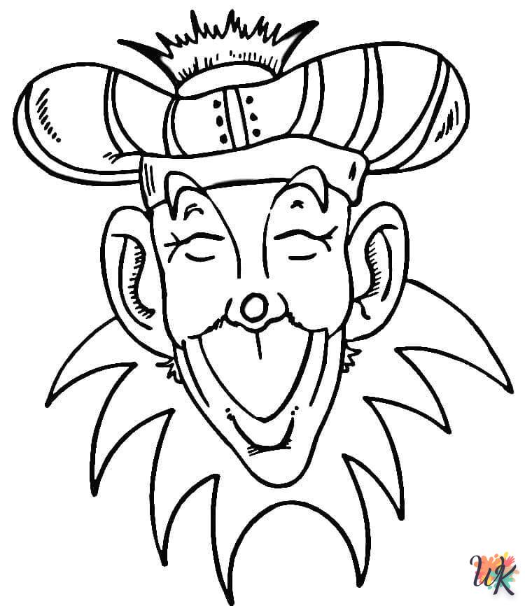 coloriage Carnaval  pour enfants a imprimer gratuit