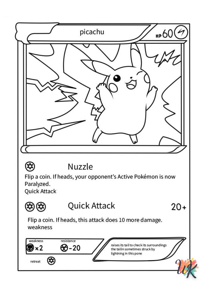 coloriage Cartes Pokemon  a imprimer pour enfant de 4 ans