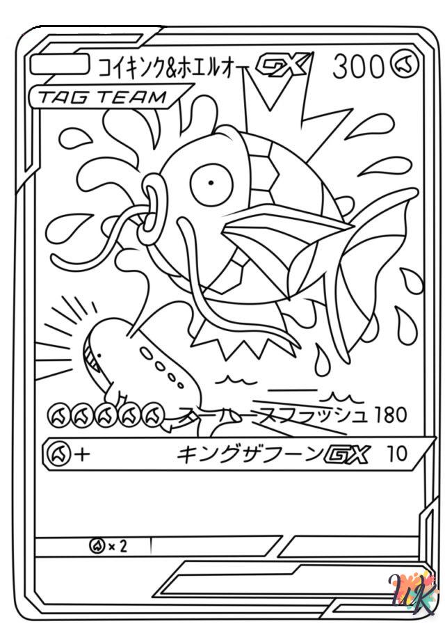 coloriage Cartes Pokemon  enfant 6 ans à imprimer