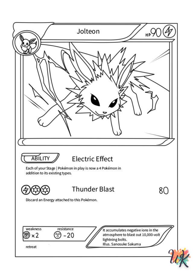 coloriage Cartes Pokemon  a imprimer pour enfant de 4 ans