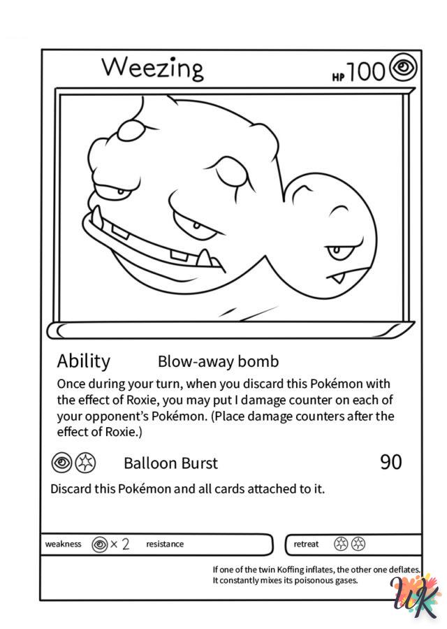 coloriage Cartes Pokemon  pour enfants à imprimer