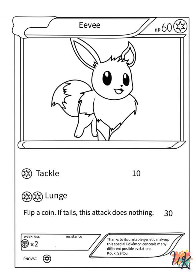 coloriage Cartes Pokemon  enfant 8 ans a imprimer