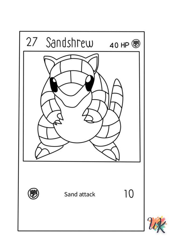 coloriage Cartes Pokemon  pour enfant de 5 ans