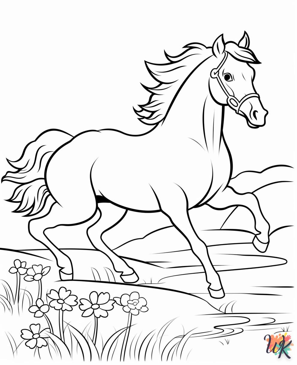 coloriage chevaux  licorne en ligne gratuit à imprimer