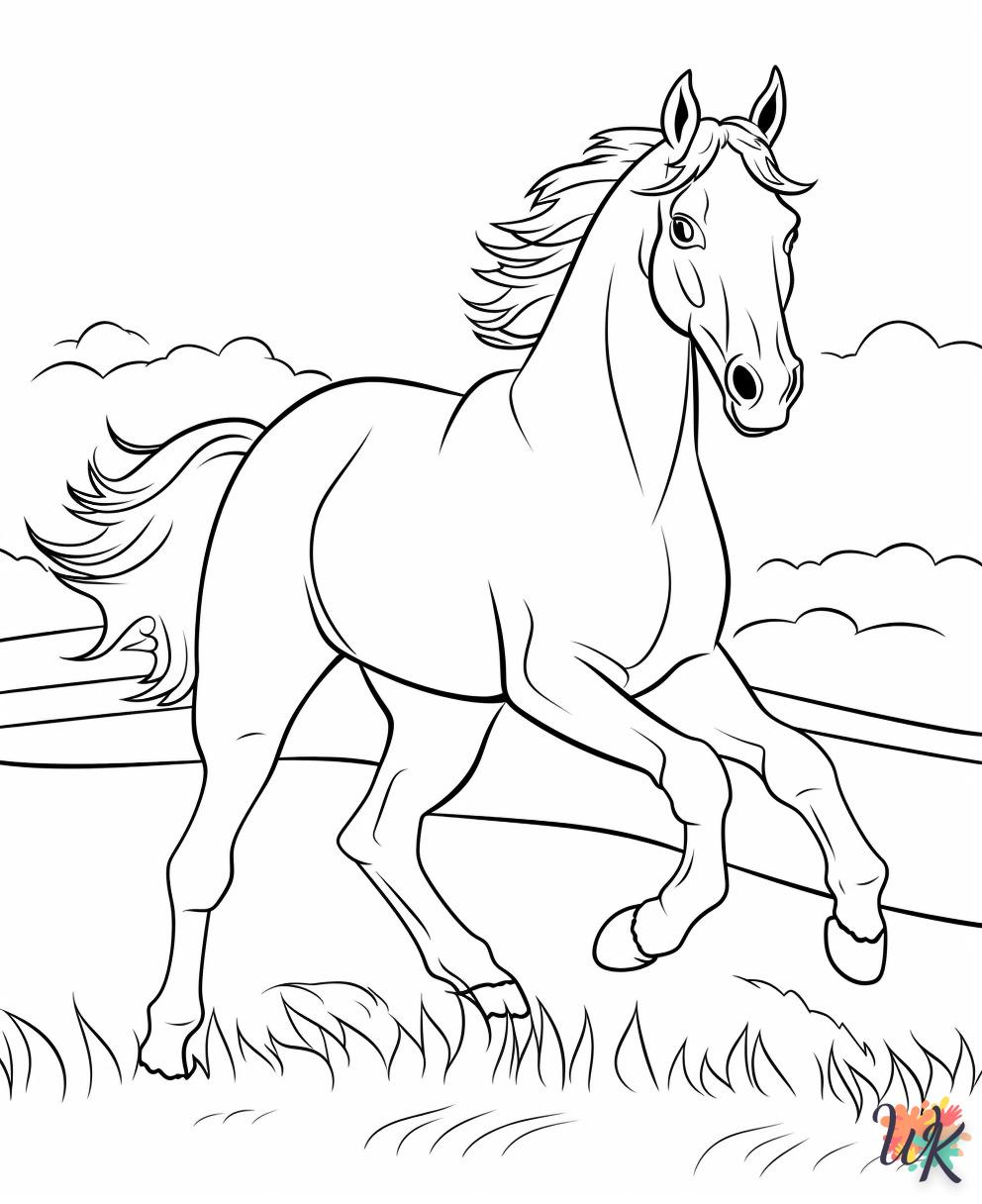 coloriage chevaux  en ligne gratuit pour 12 ans