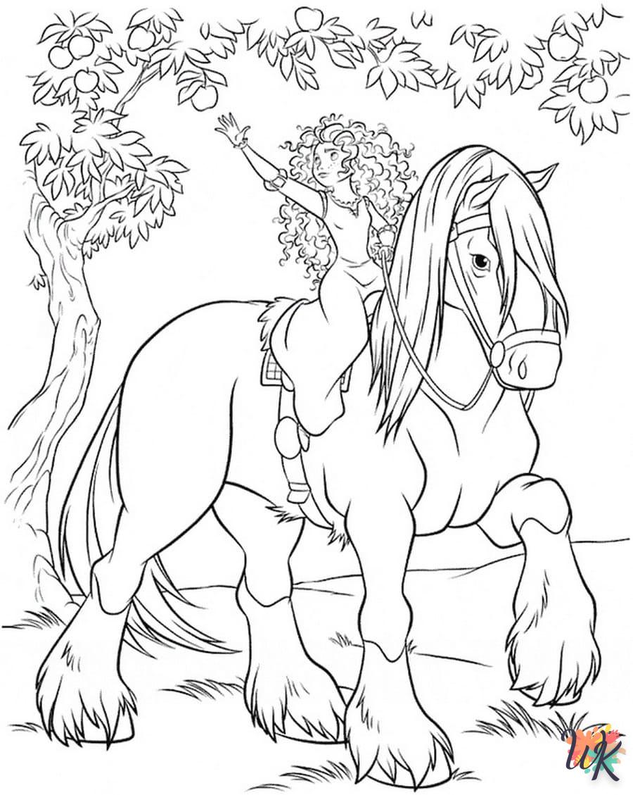 coloriage chevaux  et decoupage a imprimer gratuit