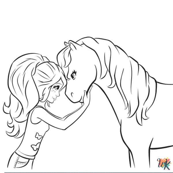 coloriage chevaux  en ligne a colorier