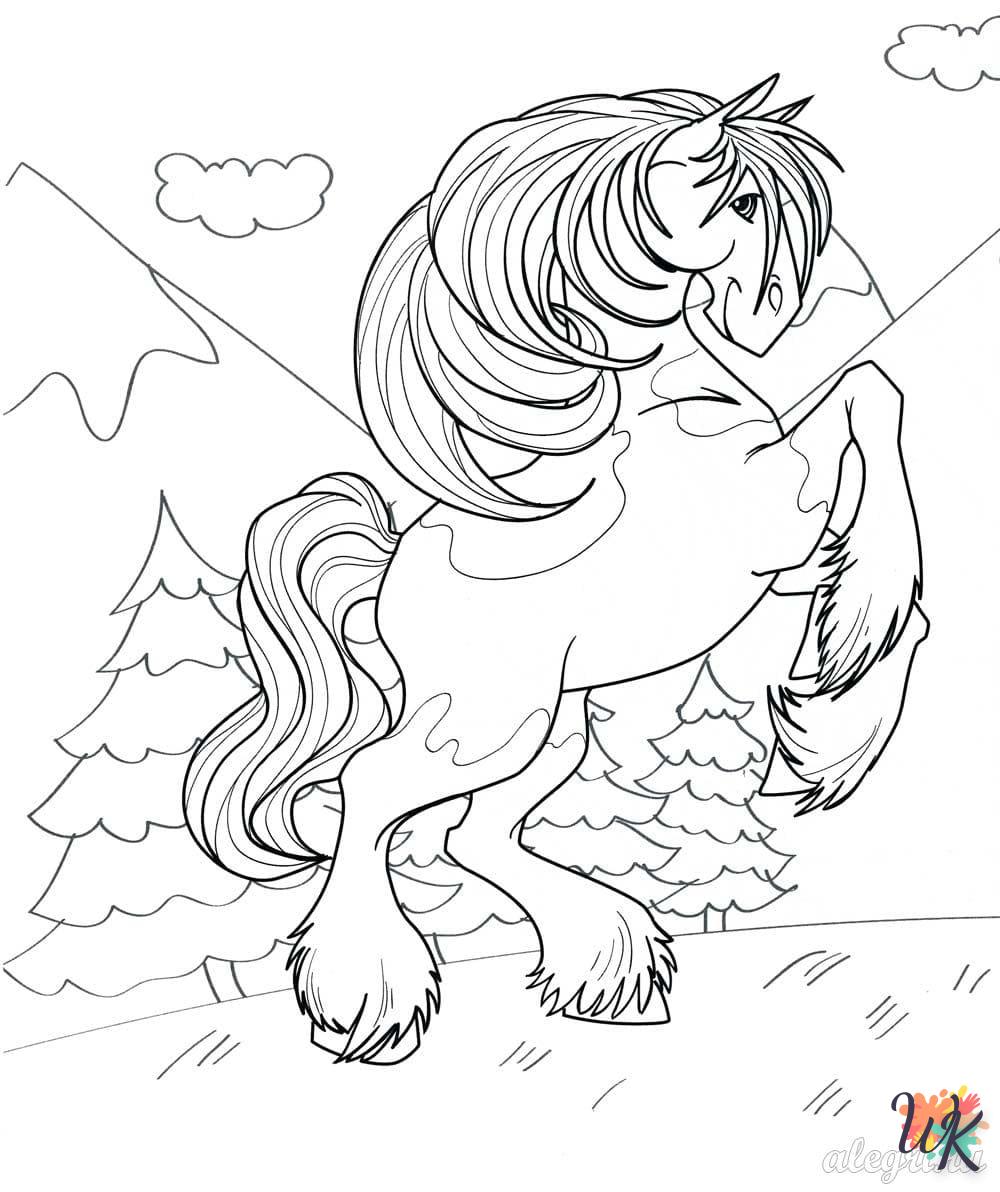 coloriage chevaux  d'enfant a imprimer 1