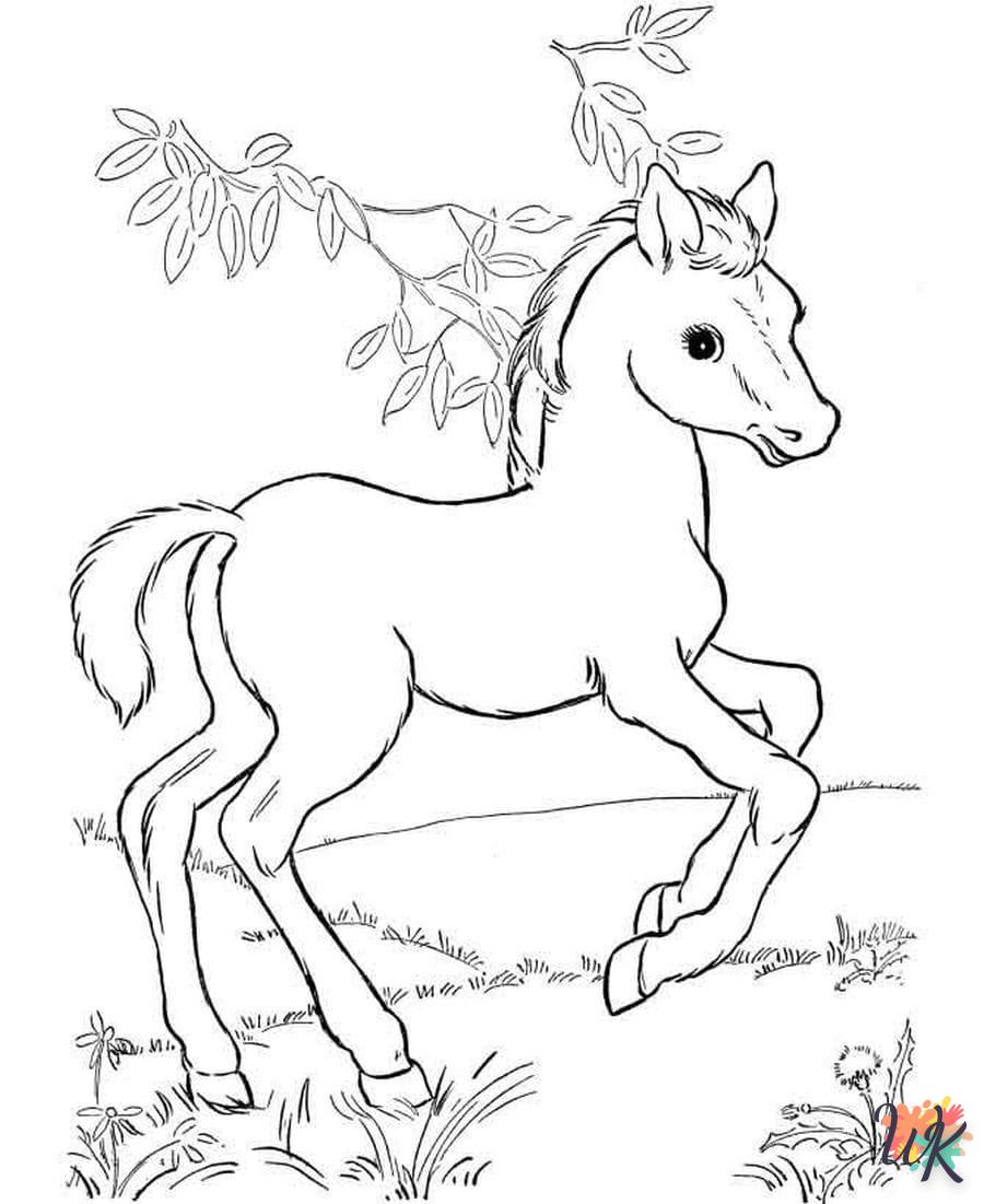 coloriage chevaux  gratuit à imprimer