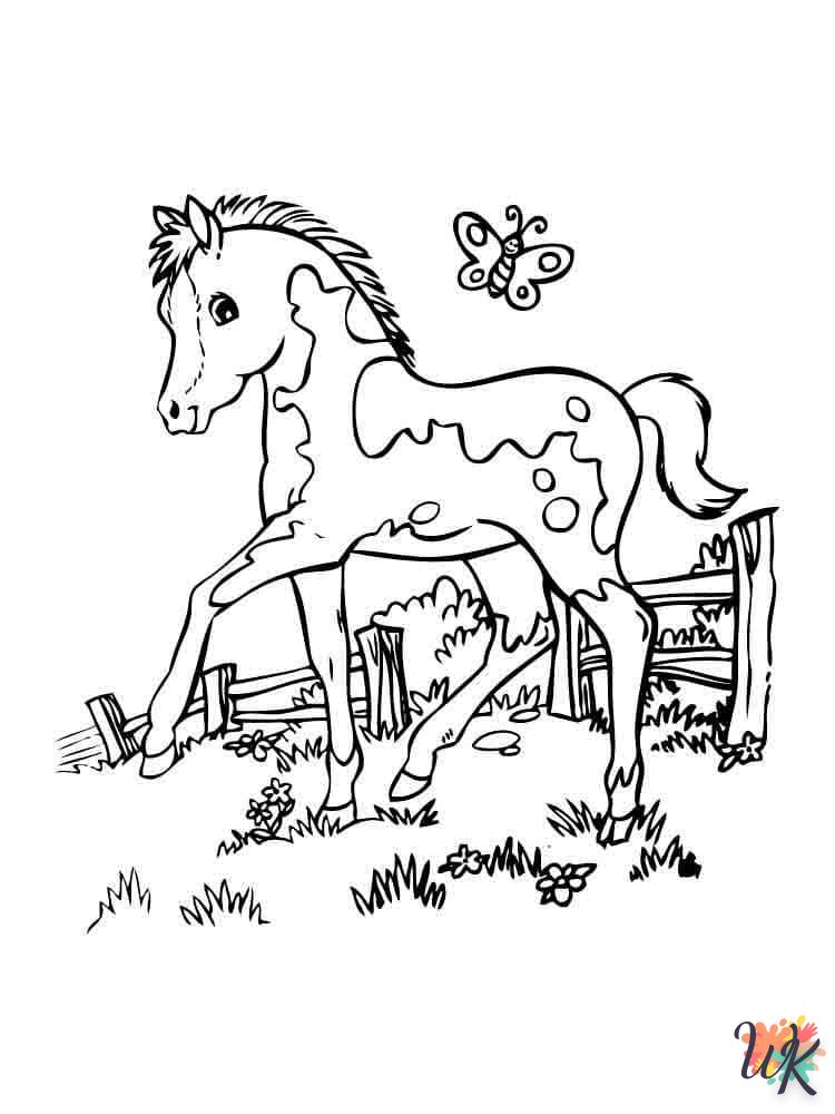 coloriage chevaux  à imprimer