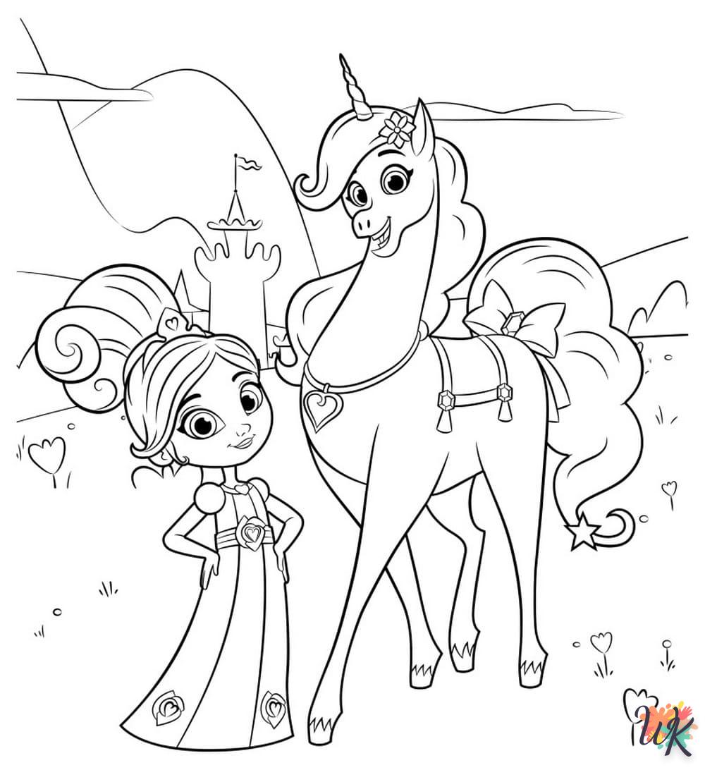 coloriage chevaux  enfant à imprimer pdf