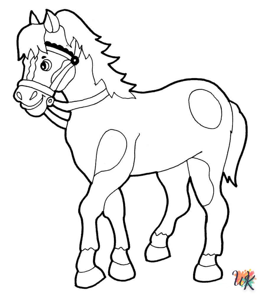 coloriage chevaux  d'enfant a imprimer 2