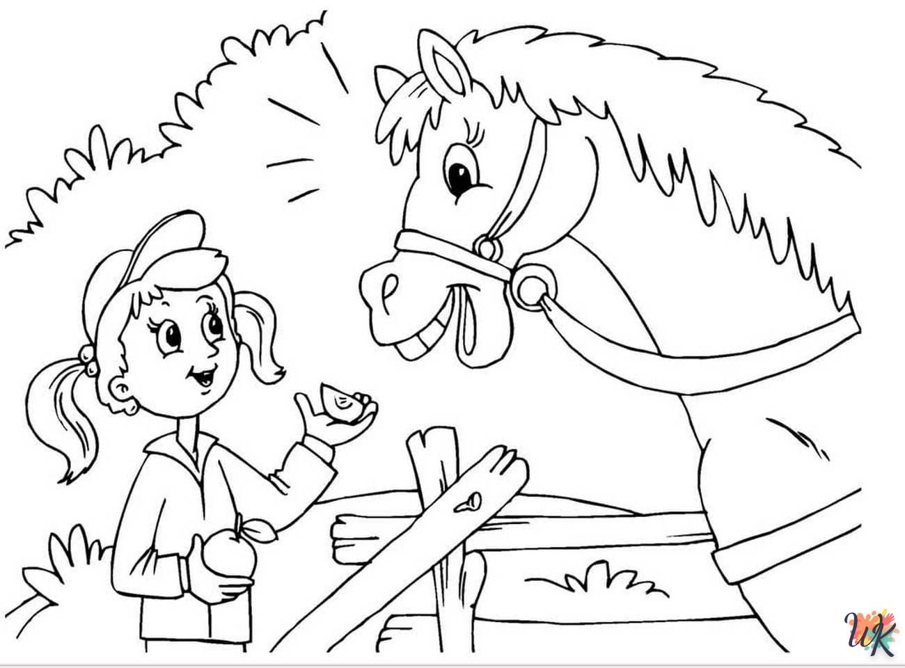 coloriage chevaux  en ligne